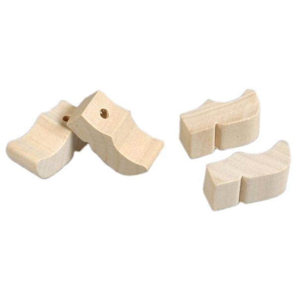 Holländische Holzschuhe mini mit Loch, 21mm 1000 Paar (2000 Stk) - Clogs Klompen zum Bemalen
