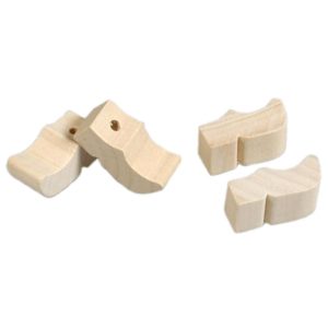Holländische Holzschuhe mini mit Loch, 21mm 5 Paar (10 Stk) - Clogs Klompen zum Bemalen