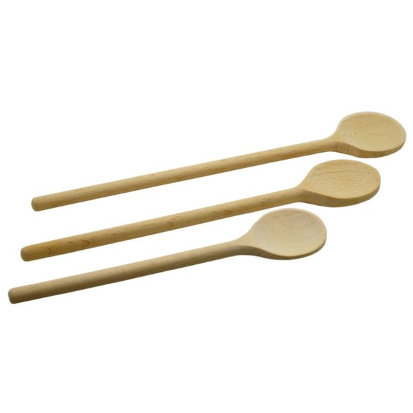 Holz-Kochlöffel-Set 3 tlg. - 3 Rührlöffel, rund, 20 / 24 / 28cm | Bejol Bastelshop