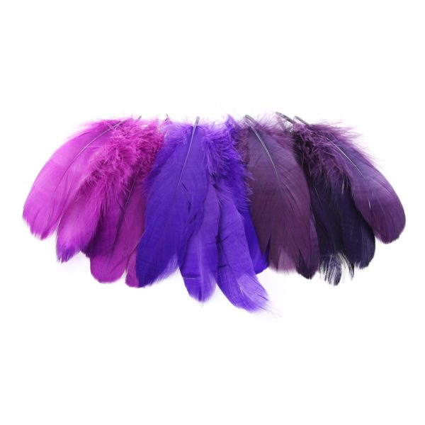 Bastelfedern - Indianerfedern Violett-Mix, ca. 14-21cm, 15 Stück | Bejol Bastelshop