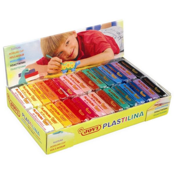 Bunte Knete 1,5kg - Set 30 Blöcke Kinder Knetmasse Jovi Plastilina zu je 50gr | Bejol Bastelshop