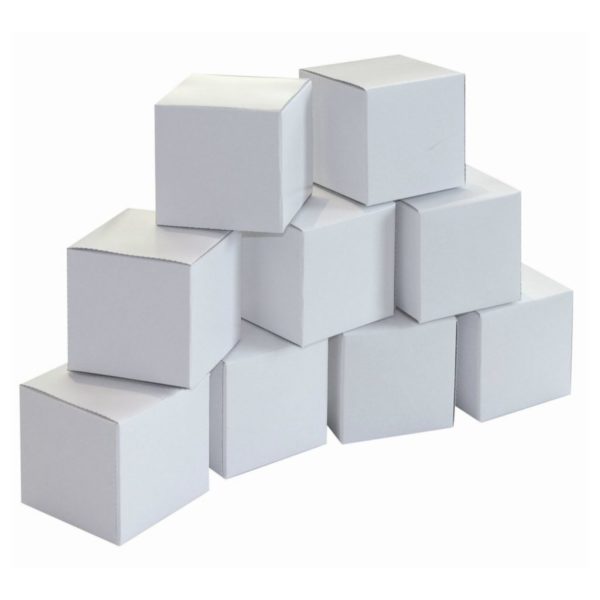 20 Blanko Geschenkschachteln Würfelboxen 6x6x6cm Karton weiß zum Bemalen | Bejol Bastelshop