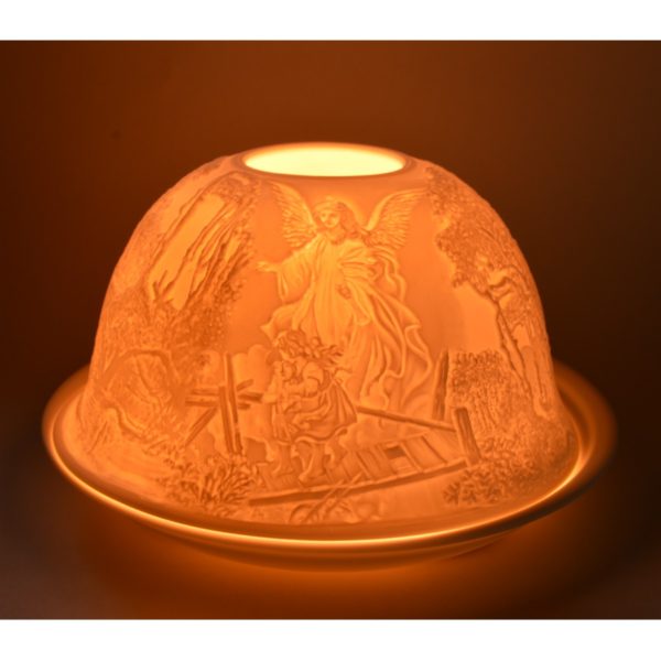Dome Light Porzellan-Windlicht Lithophanie Teelichthalter Engel | Bejol Bastelshop