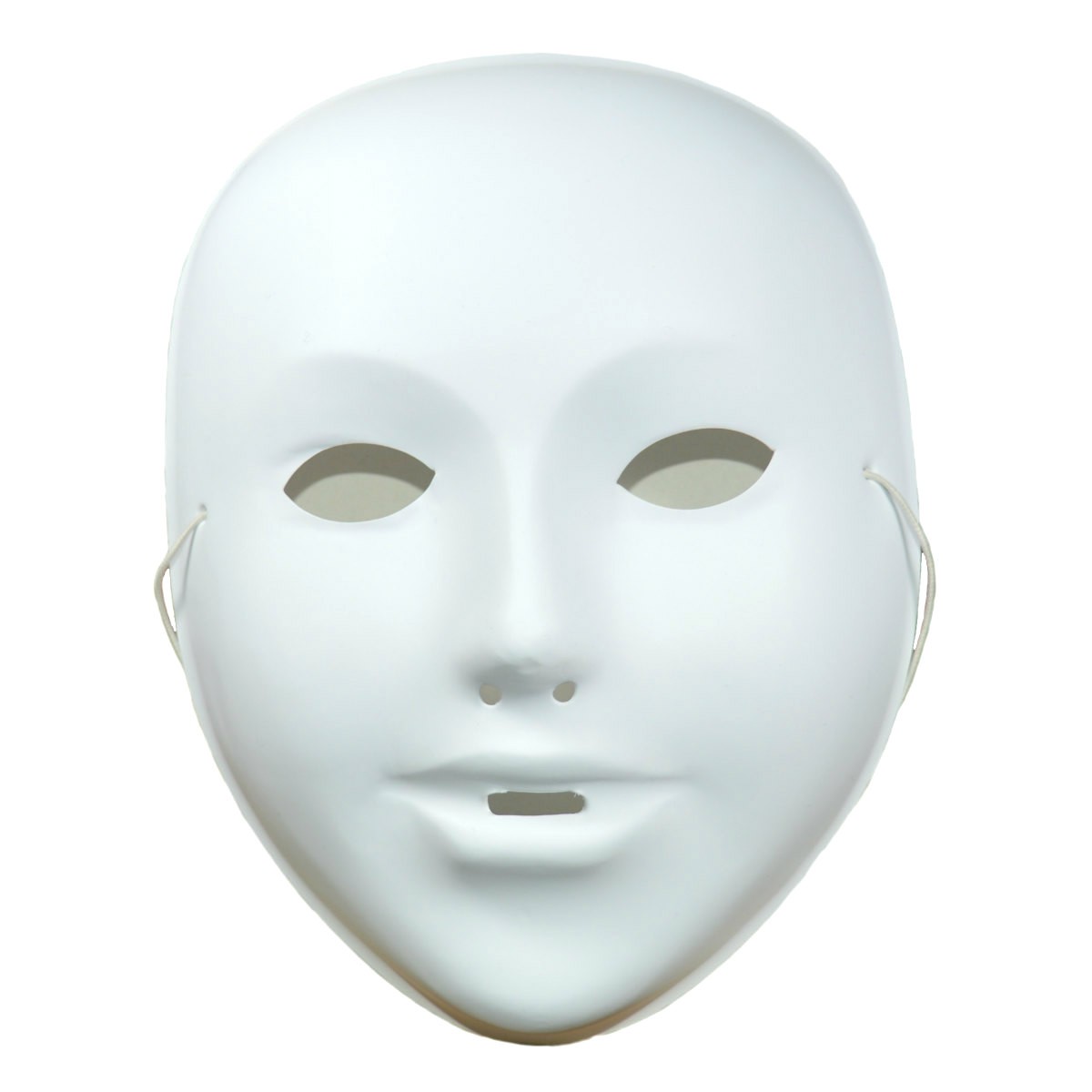 Kindermaske zum Bemalen Kunststoff weiß für Fasnacht, Karneval, H 18cm | Bejol Bastelshop