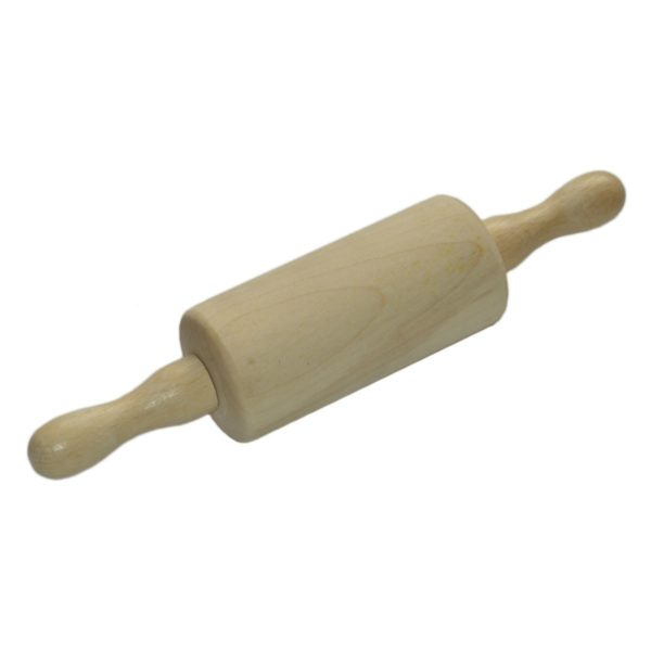 Teigroller - Kinder Nudelholz 22x4,5cm - Holz Knetrolle mit Holzachse | Bejol Bastelshop