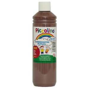 Plakatfarbe Piccolino Kinderfarbe zum Malen, Kinder Malfarbe 500ml, Farbe brau