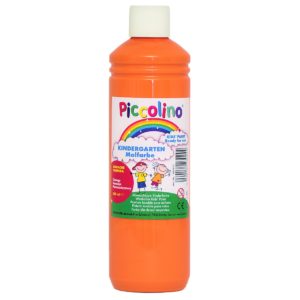 Plakatfarbe Piccolino Kinderfarbe zum Malen, Kinder Malfarbe 500ml, Farbe orange