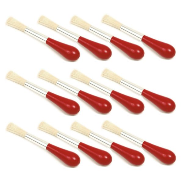 Kinderpinsel 12er Set - dicker Griff, ideal für Kleinkinder & Therapie