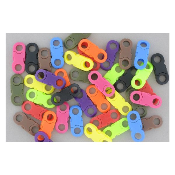 100x Plastik Klickverschluss für 5mm Band, rund - ideal für Paracord, 10 Farben | Bejol Bastelshop