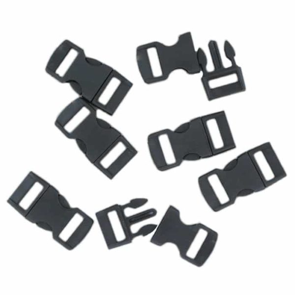 100 Klickschnallen 11mm schwarz, Steckverschluss ideal für Paracord Armbänder | Bejol Bastelshop