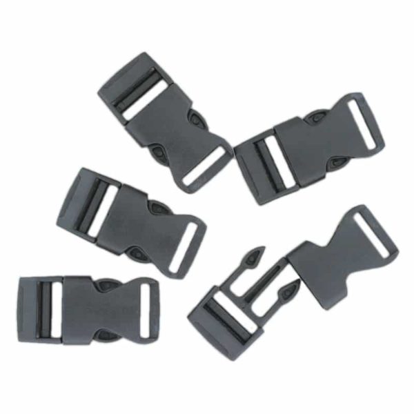 100 Klickschnallen 16mm schwarz, Steckverschluss ideal für Paracord Armbänder | Bejol Bastelshop