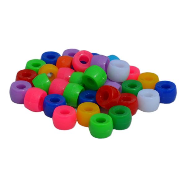 Piccolino Indianerperlen - Kongo Perlen Mix bunt 6x9mm, Dose 70g, 260 Stück
