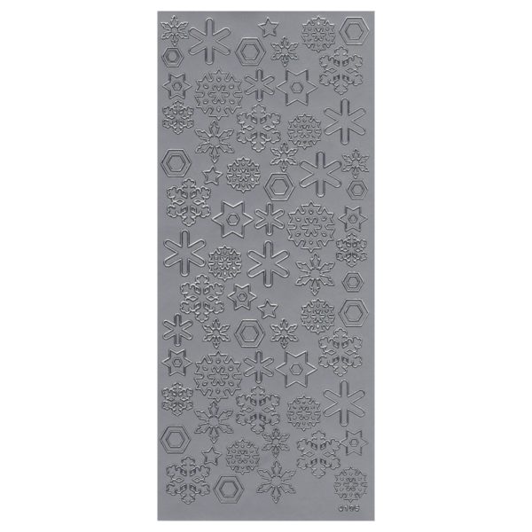 Konturensticker Schneeflocken silber - Peel off stickers Weihnachten & Winter | Bejol Bastelshop