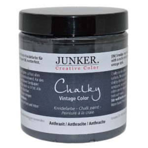 Kreidefarbe Chalky Vintage Color 250ml, Anthrazit - Junker Creative Color