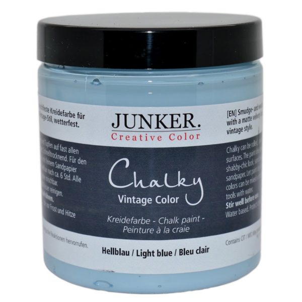 Kreidefarbe Chalky Vintage Color 250ml, Hellblau - Junker Creative Color | Bejol Bastelshop