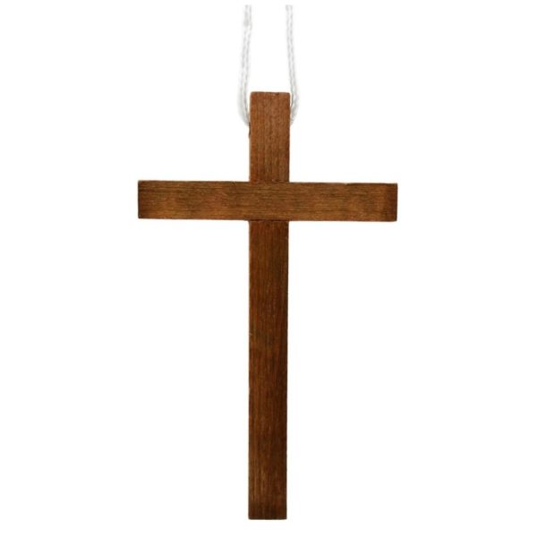 Umhängekreuz für Minis Konfirmation Kommunion, Holz dunkel 10cm | Bejol Bastelshop
