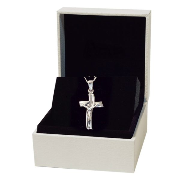 Silber Kruzifix Kreuz Anhänger mit Korpus 30mm an Silberkette