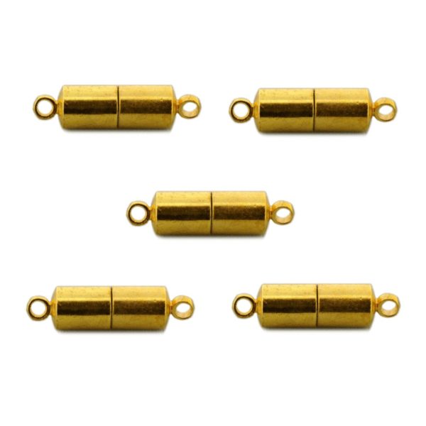 Magnetschließe - Magnetverschluss glatt vergoldet, 5 Stück | Bejol Bastelshop
