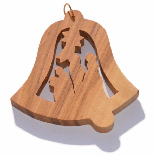 Holz Deko Anhänger Weihnachten - Olivenholz Glocke Hl 3 Könige 7cm | Bejol Bastelshop