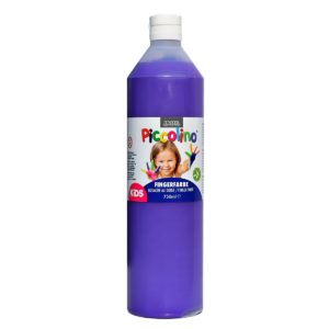 Piccolino Fingerfarbe violett, 750 ml Flasche. Wasserlösliche Fingermalfarbe in leuchtenden Farben. Ideal für Kinder, Therapie und Altenpflege
