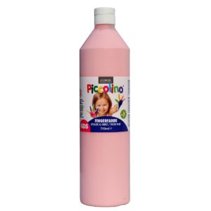 Piccolino Fingerfarbe rosa, 750 ml Flasche. Wasserlösliche Fingermalfarbe für Kinder in leuchtenden Farben.