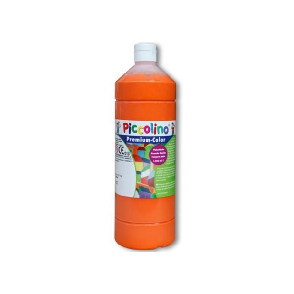 Piccolino Schulmalfarbe 1000ml orange - Premium Color - Gouache Schultempera | Bejol Bastelshop