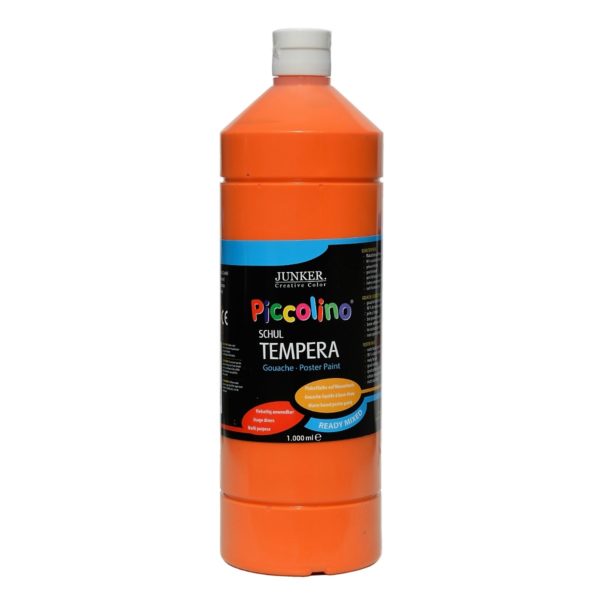 Piccolino Ready Mix Schultempera Farbe Orange 1000 ml | Bejol Bastelshop