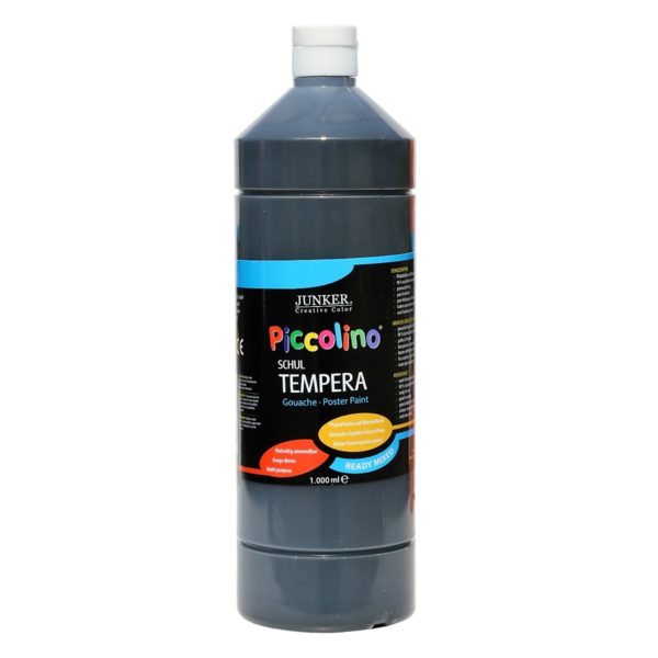Piccolino Ready Mix Schultempera Farbe Schwarz 1000 ml | Bejol Bastelshop