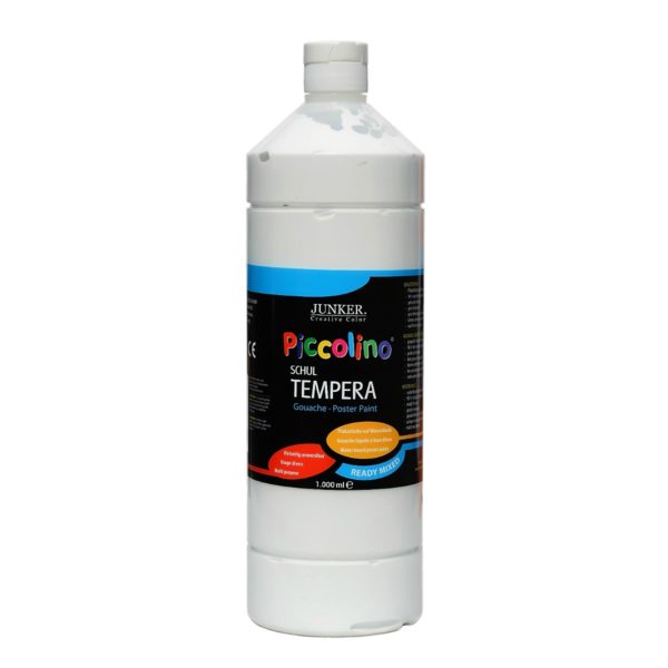 Piccolino Ready Mix Schultempera Farbe Weiß 1000 ml | Bejol Bastelshop