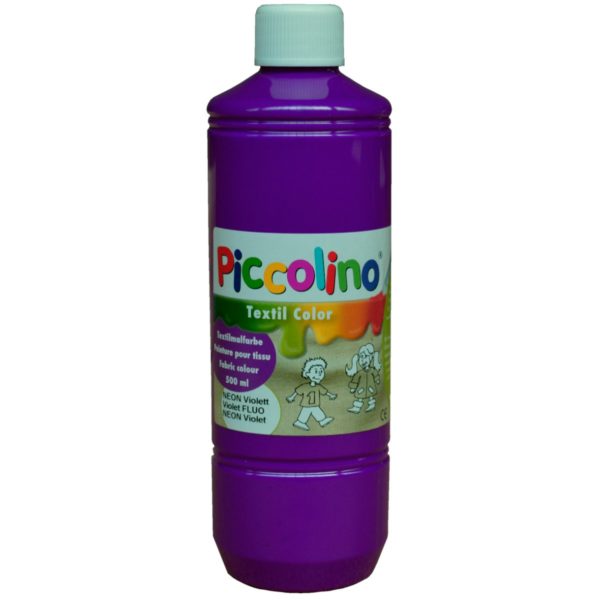 Piccolino Textilmalfarbe Neon-Violett 500ml - Textilfarbe Stoff-Malfarbe | Bejol Bastelshop