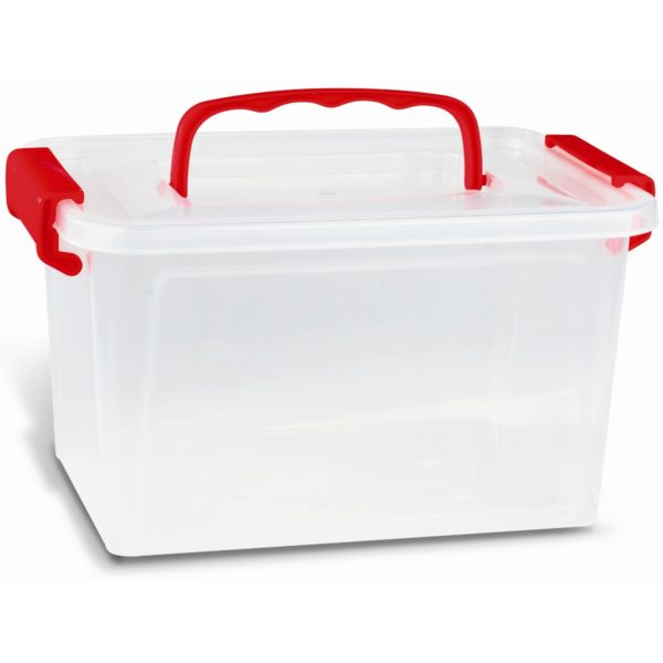 Aufbewahrungsbox Kunststoff - stabile Plastikbox transparent mit Deckel 23x16xH14cm, lebensmittelecht | Bejol Bastelshop