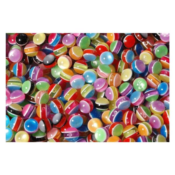 Plastikperlen Bunt Mix, Kunststoffperlen Piccolino 10mm, 70g (ca. 130 Stück) | Bejol Bastelshop