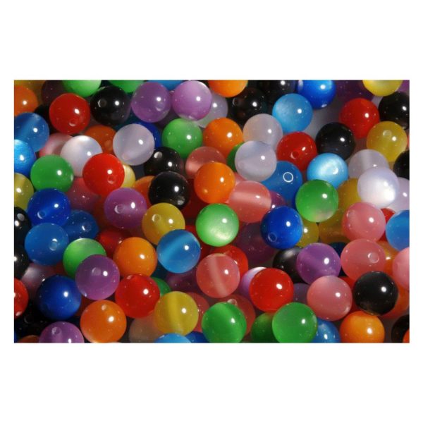 Polyester Perlen - Plastikperlen satiniert, transluzent 14mm, 1kg (ca. 610 Stk) | Bejol Bastelshop