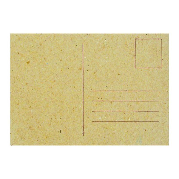 Karton Postkarte - Pappe natur Grußkarte zum Bemalen & Selbstgestalten, 1 Stk