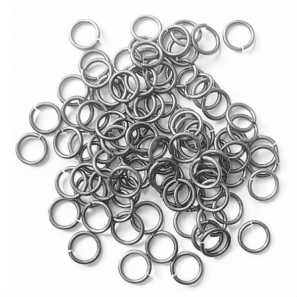 100 Spaltringe Binderinge Metallringe silber zur Schmuckherstellung, 6mm | Bejol Bastelshop