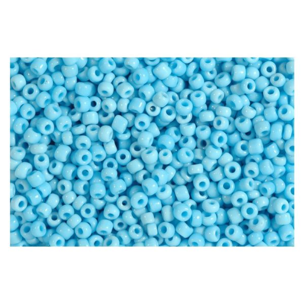 Rocailles hellblau opak 2,5mm Perlen - 500g Großpackung (ca. 16.000 Stück) | Bejol Bastelshop