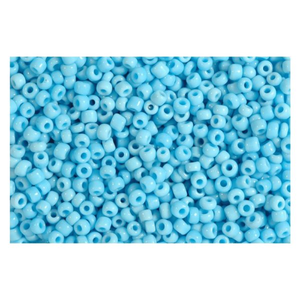 Rocailles blau türkis opak 2,5mm Perlen - 1kg Großpackung (ca. 32.500 Stück)
