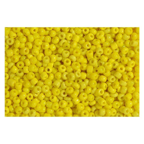 Rocailles gelb opak 2,5mm Perlen - 500g Großpackung (ca. 16.000 Stück) | Bejol Bastelshop