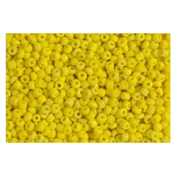 Rocailles gelb opak 2,5mm Perlen - 30g (ca. 1.000 Stück) | Bejol Bastelshop