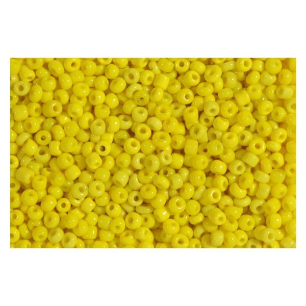 Rocailles gelb opak 2,5mm Perlen - 1kg Großpackung (ca. 32.500 Stück) | Bejol Bastelshop