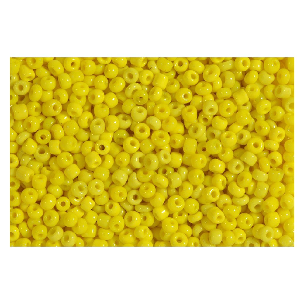 Rocailles gelb opak 2,5mm Perlen - 1kg Großpackung (ca. 32.500 Stück) | Bejol Bastelshop