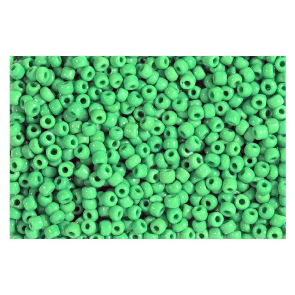 Rocailles grün opak 2,5mm Perlen - 500g Großpackung (ca. 16.000 Stück) | Bejol Bastelshop
