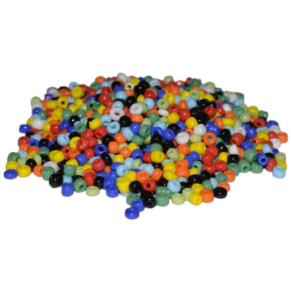 8/0 3mm Rocailles Perlen Bunt Mix, opak - 30g (ca. 1.000 Stück) | Bejol Bastelshop