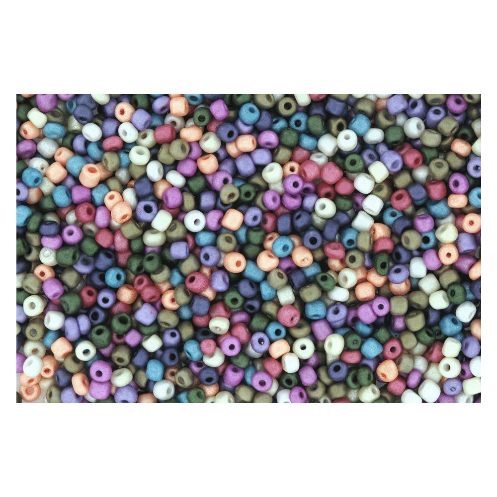 6/0 4mm Rocailles Perlen Bunt Mix, pastell - 1kg Großpackung ca. 13.300 Perlen | Bejol Bastelshop