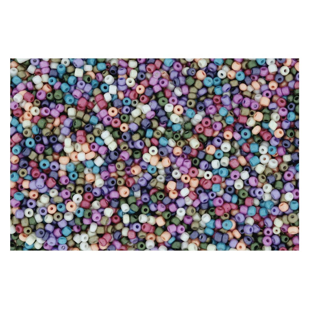 8/0 3mm Rocailles Perlen Bunt Mix, pastell - 1kg Großpackung (ca. 36.000 Stück) | Bejol Bastelshop