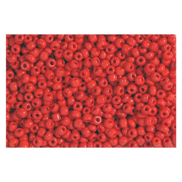 Rocailles rot opak 2,5mm Perlen - 500g Großpackung (ca. 16.000 Stück) | Bejol Bastelshop
