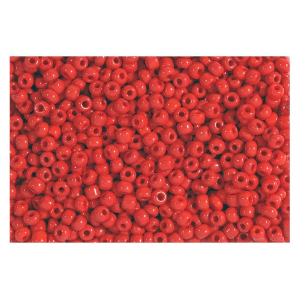 Rocailles rot opak 2,5mm Perlen - 30g (ca. 1.000 Stück) | Bejol Bastelshop