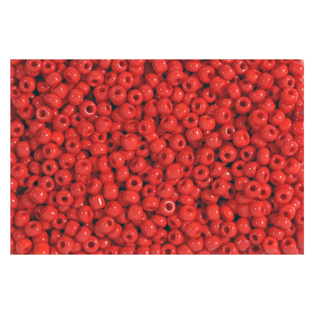 Rocailles rot opak 2,5mm Perlen - 1kg Großpackung (ca. 32.500 Stück) | Bejol Bastelshop