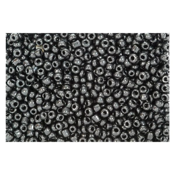 Rocailles schwarz opak 2,5mm Perlen - 500g Großpackung (ca. 16.000 Stück) | Bejol Bastelshop