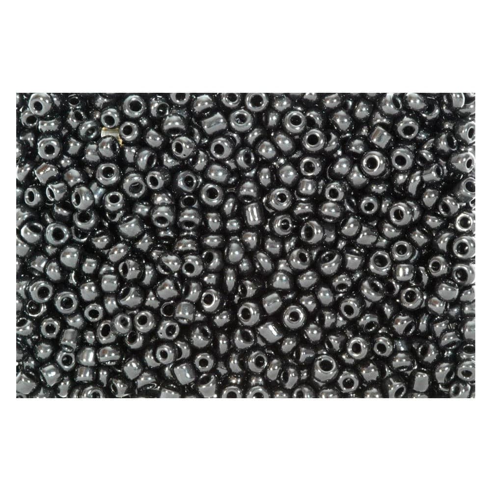 Rocailles schwarz opak 2,5mm Perlen - 1kg Großpackung (ca. 32.500 Stück) | Bejol Bastelshop